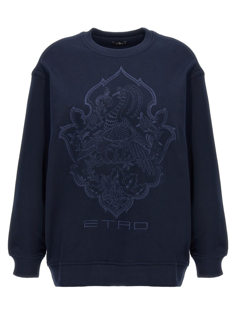 Floral embroidery sweatshirt ETRO Blue