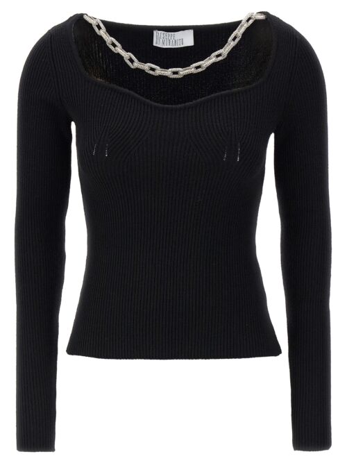 Jewel chain sweater GIUSEPPE DI MORABITO Black