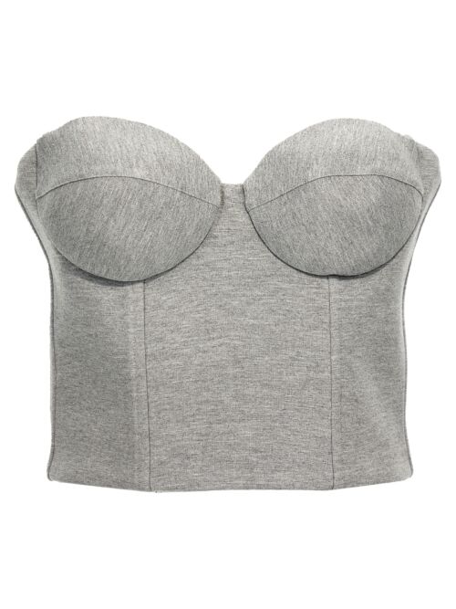 Top cropped bustier GIUSEPPE DI MORABITO Gray