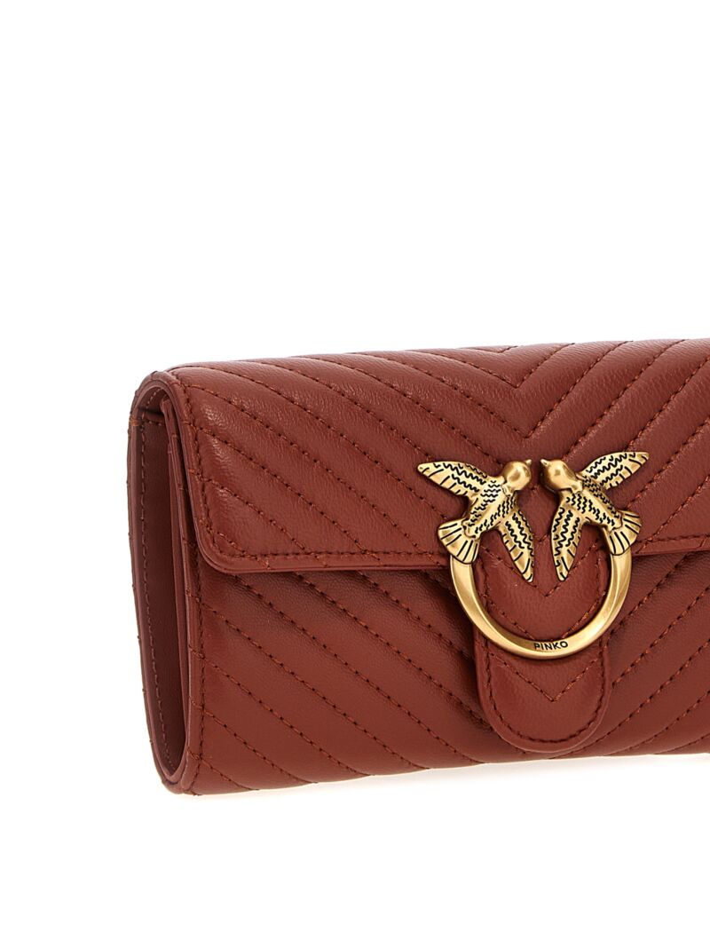 'Love Bag One Wallet Chevron' wallet Woman PINKO Bordeaux