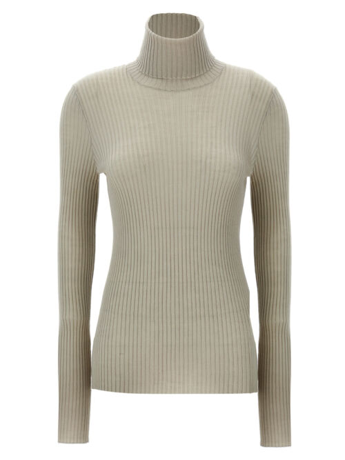 Ribbed sweater NUDE White