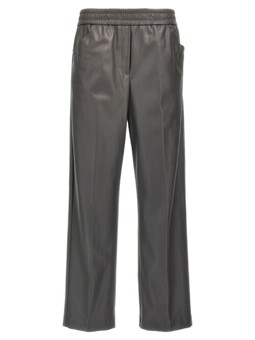 Faux leather trousers NUDE Gray