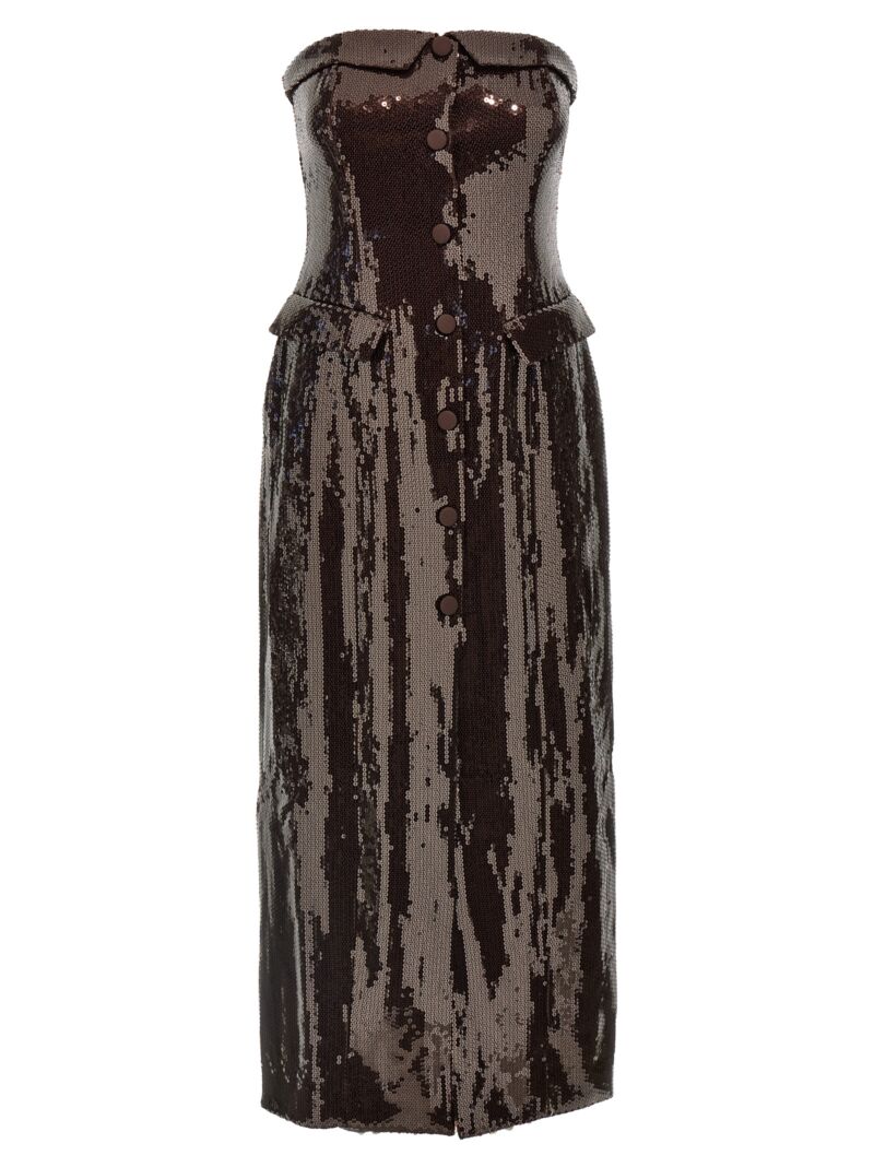 Sequin midi dress 11275329102910 ROTATE BIRGER CHRISTENSEN Brown