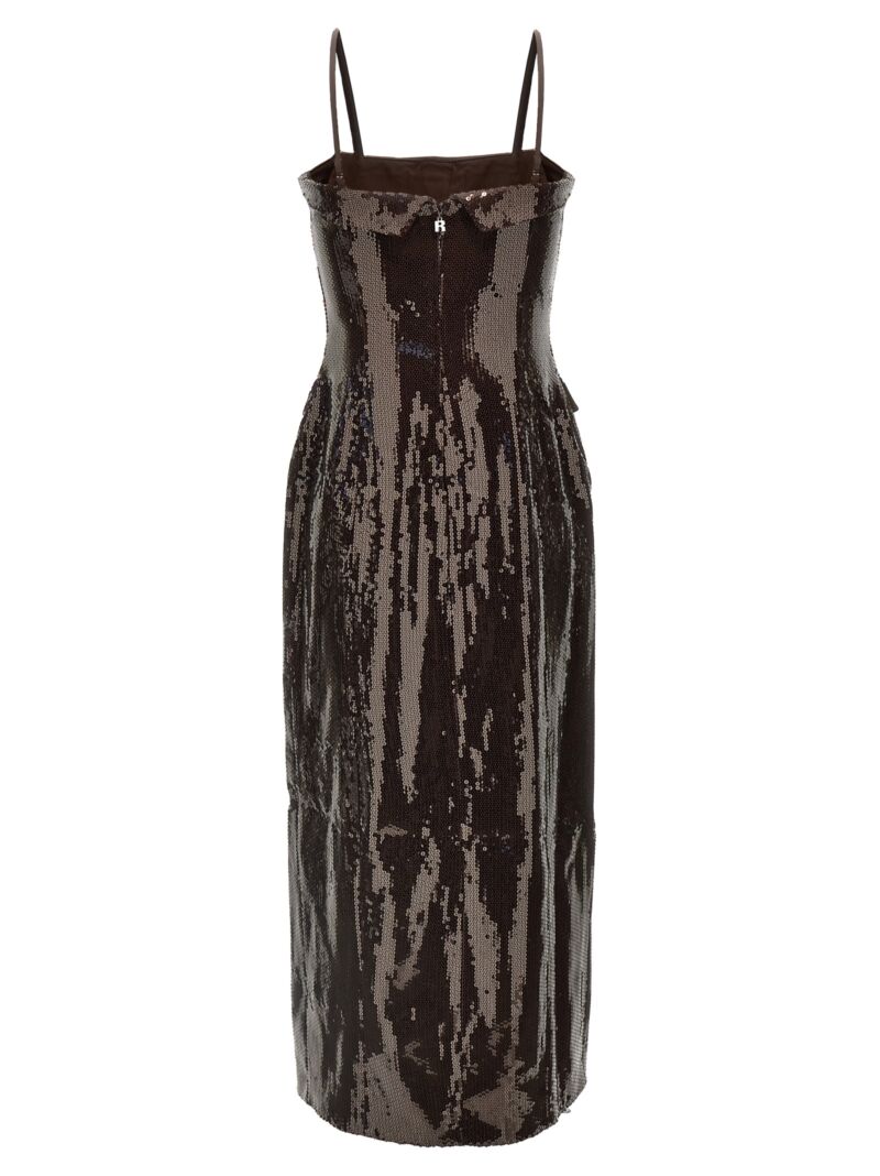 Sequin midi dress Woman ROTATE BIRGER CHRISTENSEN Brown