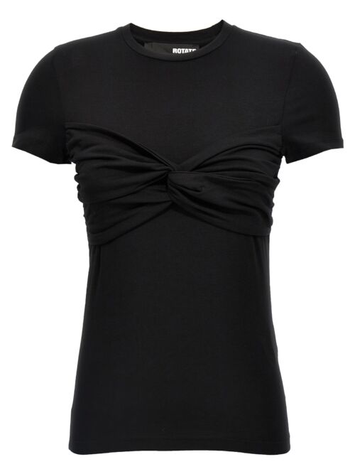 'Fitted Twisted' T-shirt ROTATE BIRGER CHRISTENSEN Black