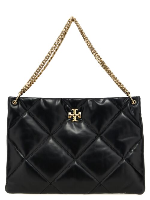 'Kira Diamond Quilt Hobo' shopping bag TORY BURCH Black