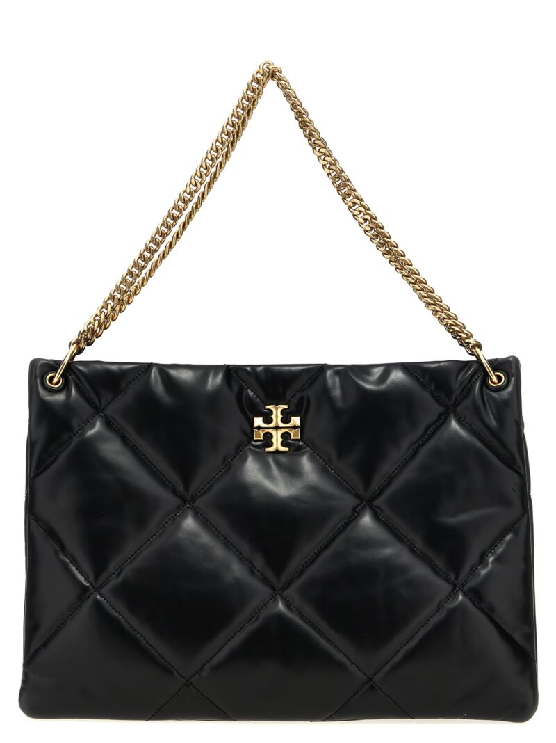 'Kira Diamond Quilt Hobo' shopping bag TORY BURCH Black