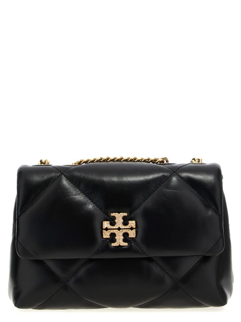 'Kira Diamond Quilt Pave Small' shoulder bag TORY BURCH Black