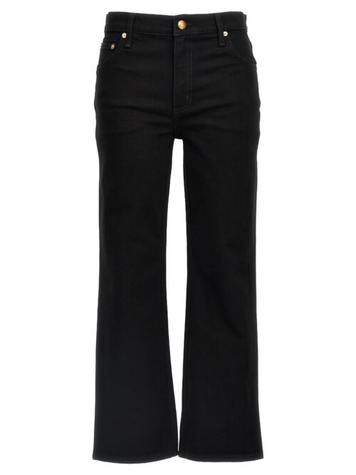 'Cropped Kick Flare' jeans TORY BURCH Black