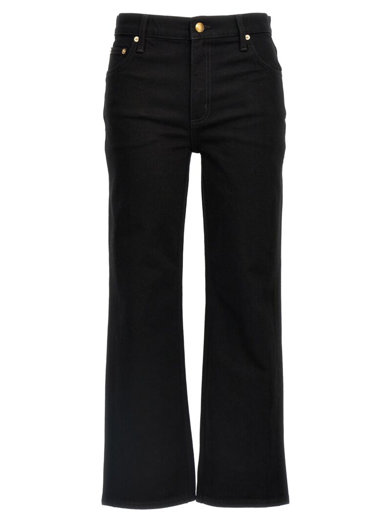 'Cropped Kick Flare' jeans TORY BURCH Black