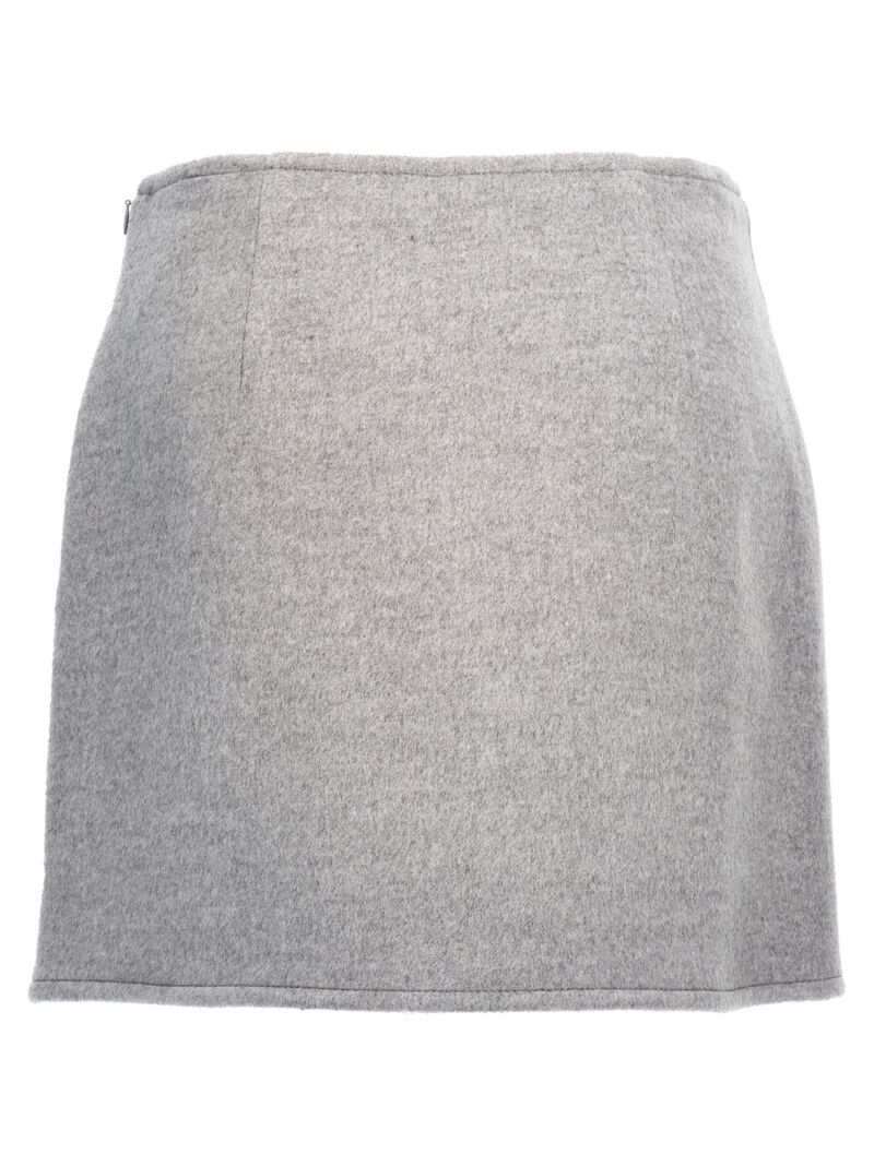 'T Monogram' skirt 164407030 TORY BURCH Gray