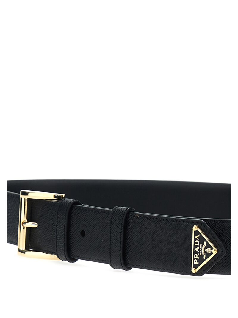 Saffiano logo belt Woman PRADA Black