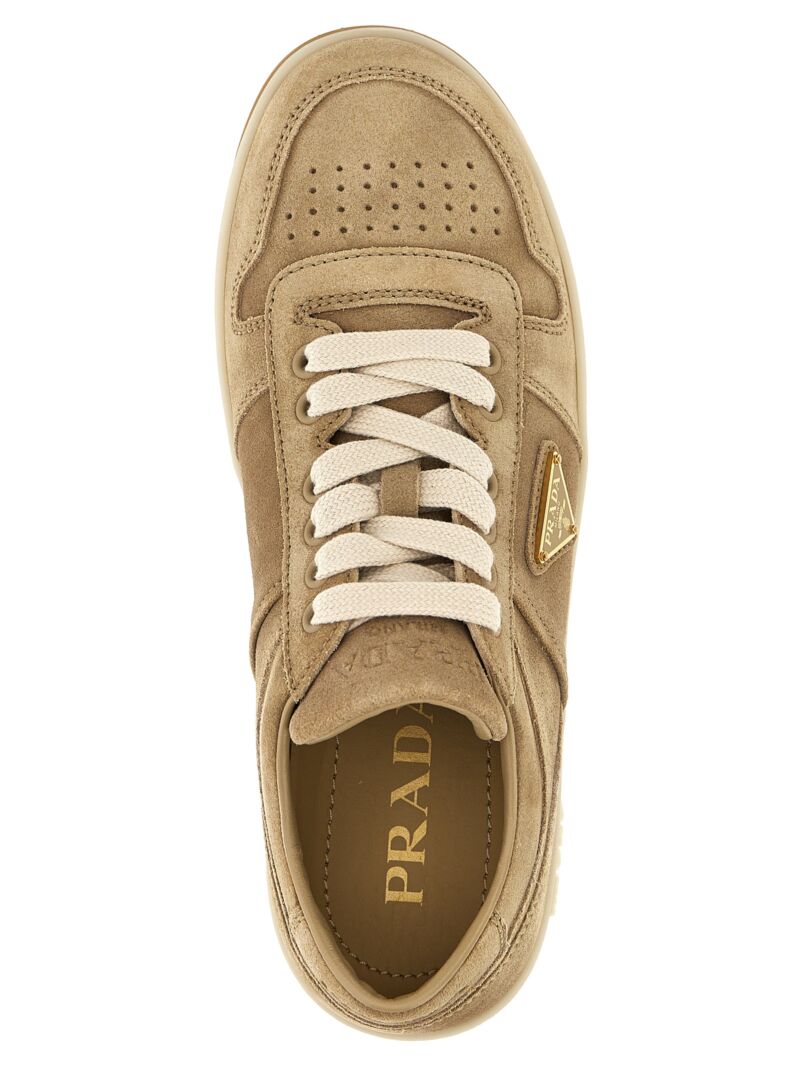 'Downtown' sneakers 100% cow leather (Bos Taurus) PRADA Beige