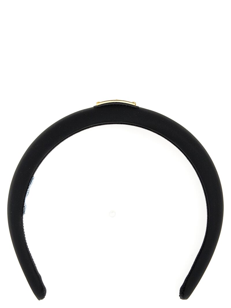 Re-Nylon logo headband Woman PRADA Black