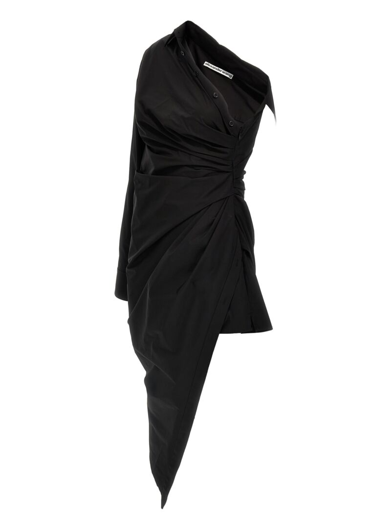 Asymmetrical shirt dress Woman ALEXANDER WANG Black