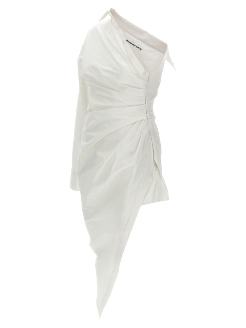 Asymmetrical shirt dress Woman ALEXANDER WANG White