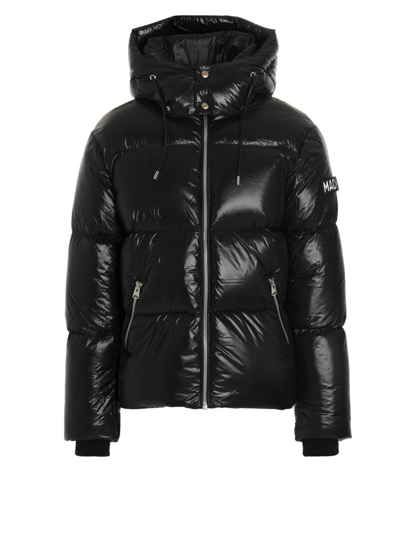 Logo patch down jacket MACKAGE Black