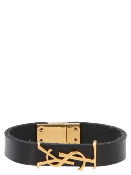 Logo bracelet SAINT LAURENT Black