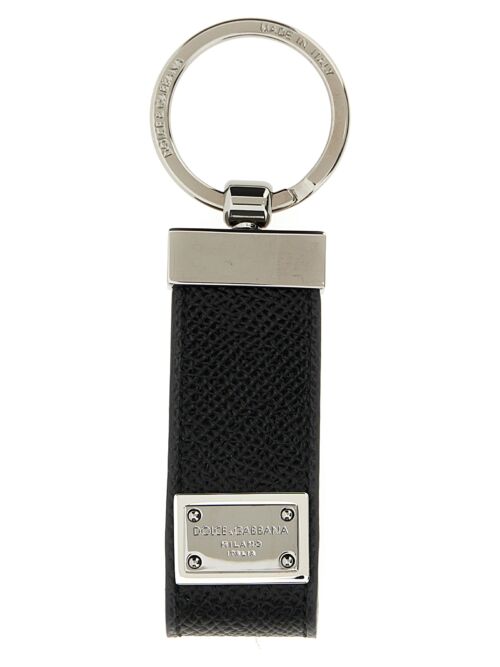 Logo plaque keyring DOLCE & GABBANA Black