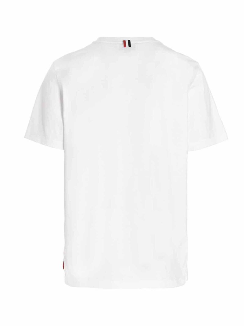 Logo t-shirt MJS067A00042100 THOM BROWNE White