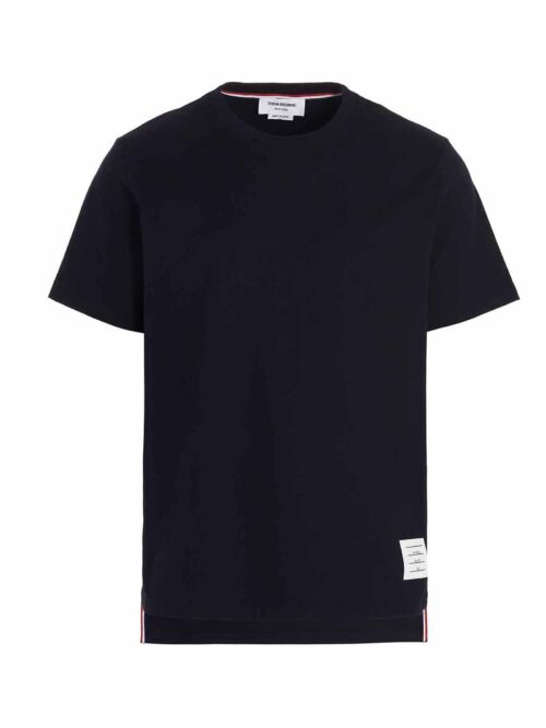 Logo t-shirt THOM BROWNE Blue