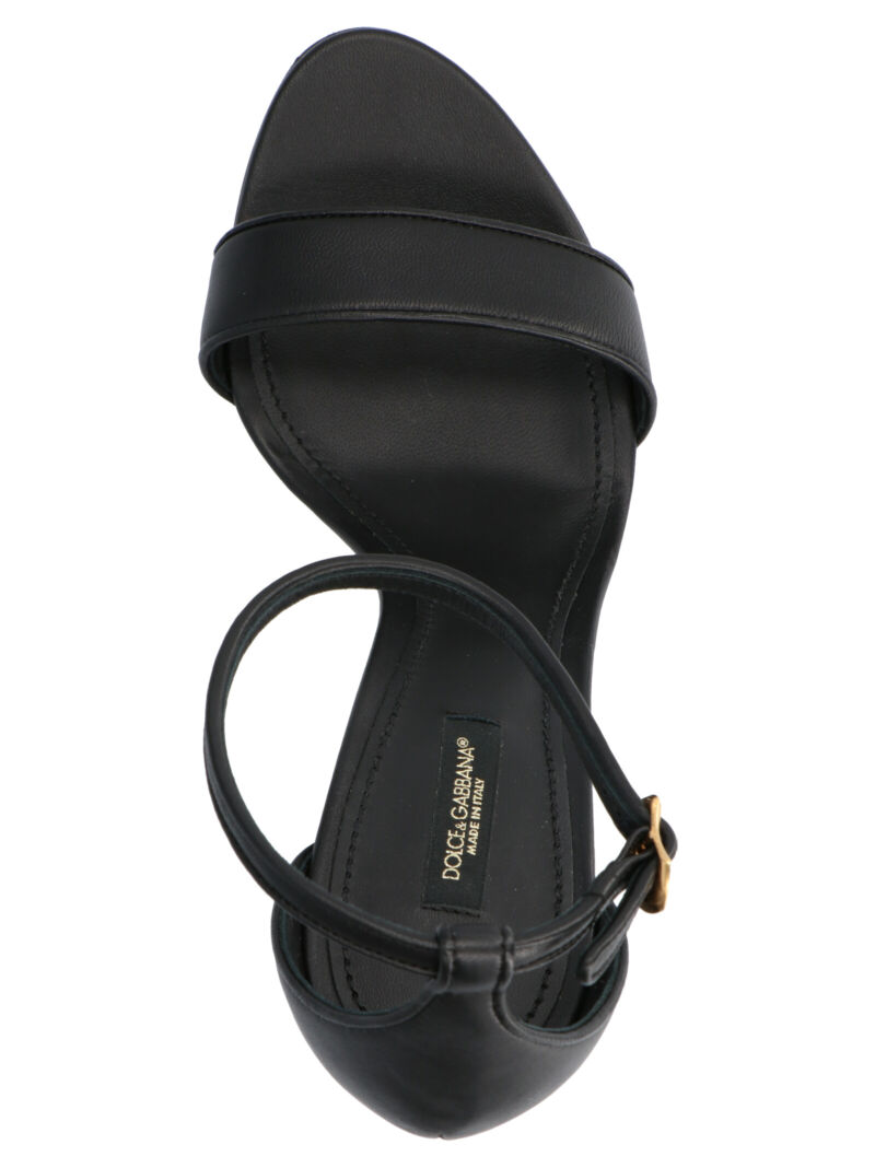 'Devotion’ sandals 100% lamb leather (Ovis Aries) DOLCE & GABBANA Black