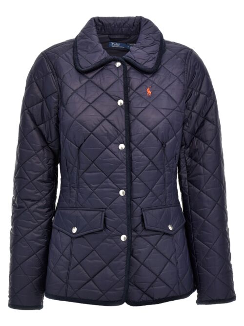 Quilted jacket with logo embroidery POLO RALPH LAUREN Blue