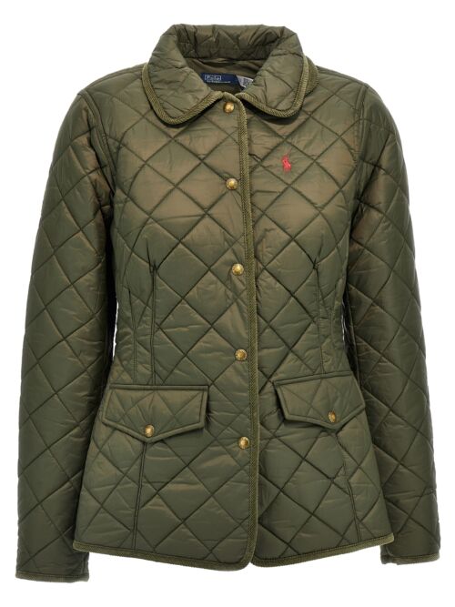 Quilted jacket with logo embroidery POLO RALPH LAUREN Green