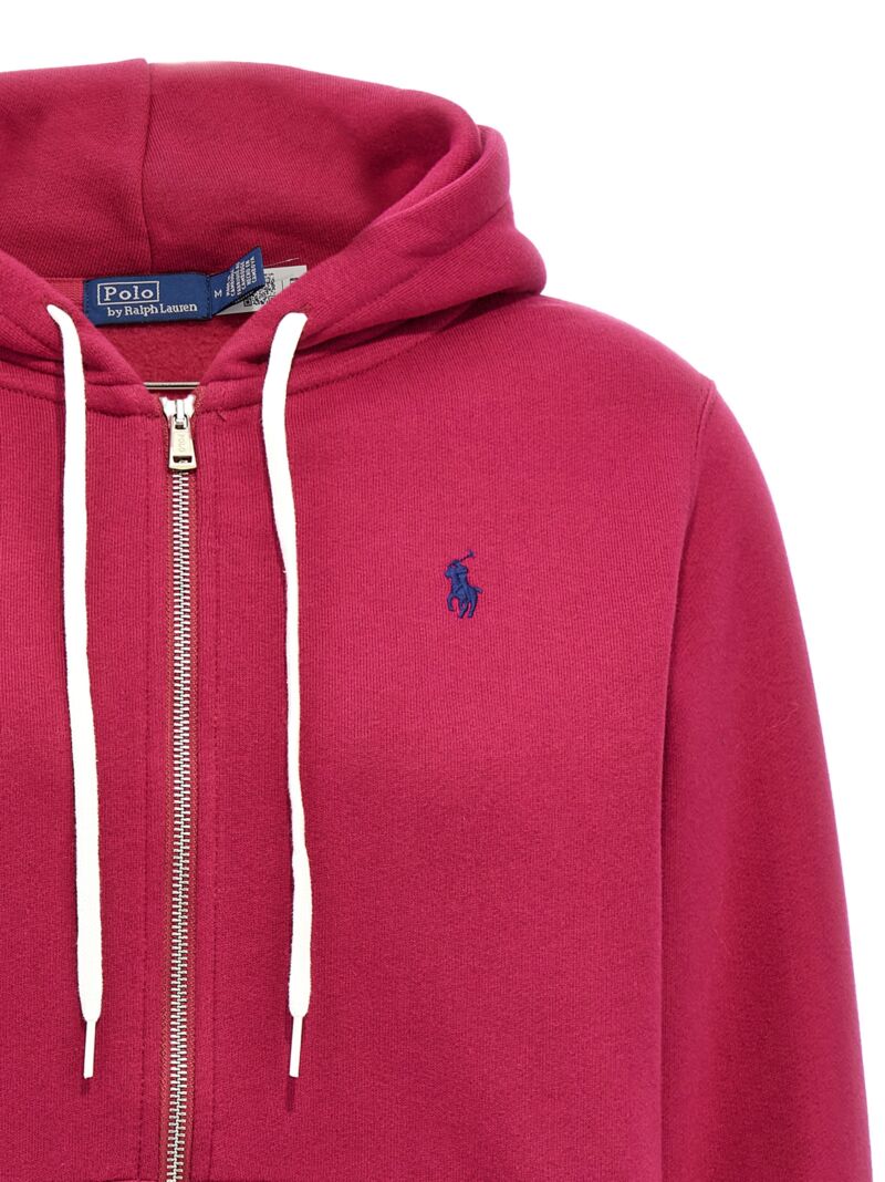 Logo embroidery hoodie Woman POLO RALPH LAUREN Fuchsia