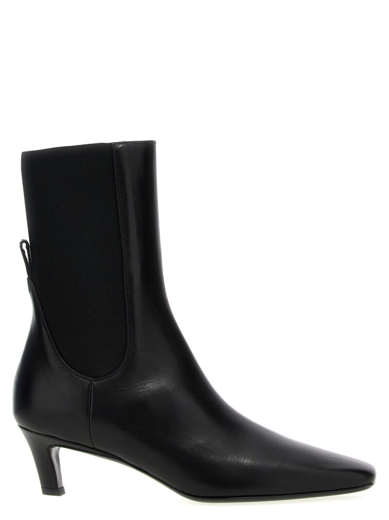 Leather ankle boots TOTEME Black