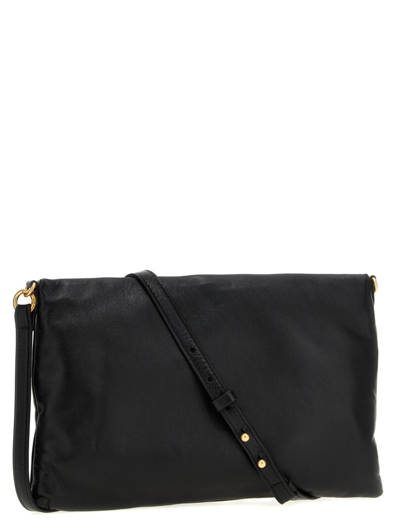 Logo leather clutch bag 242012107190900 DRIES VAN NOTEN Black