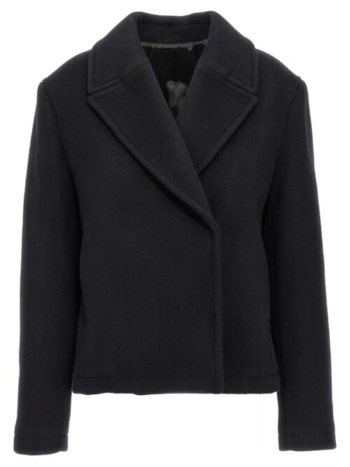 Cropped wool coat TOTEME Black