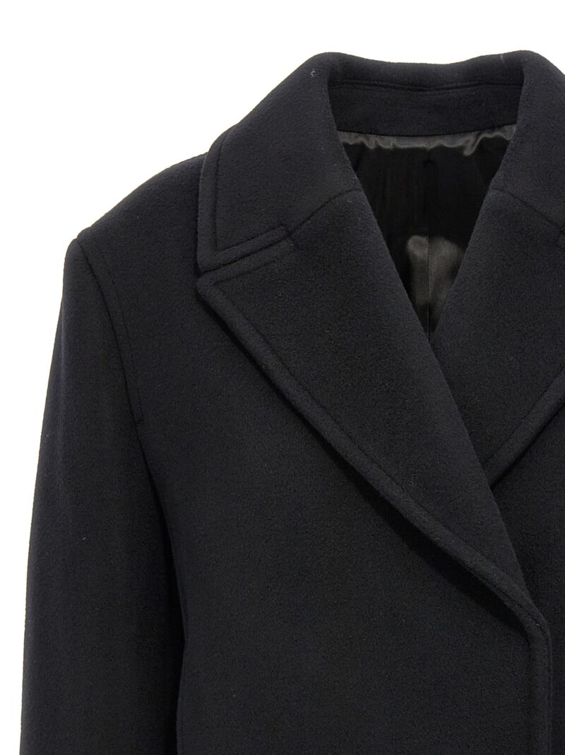 Cropped wool coat Woman TOTEME Black