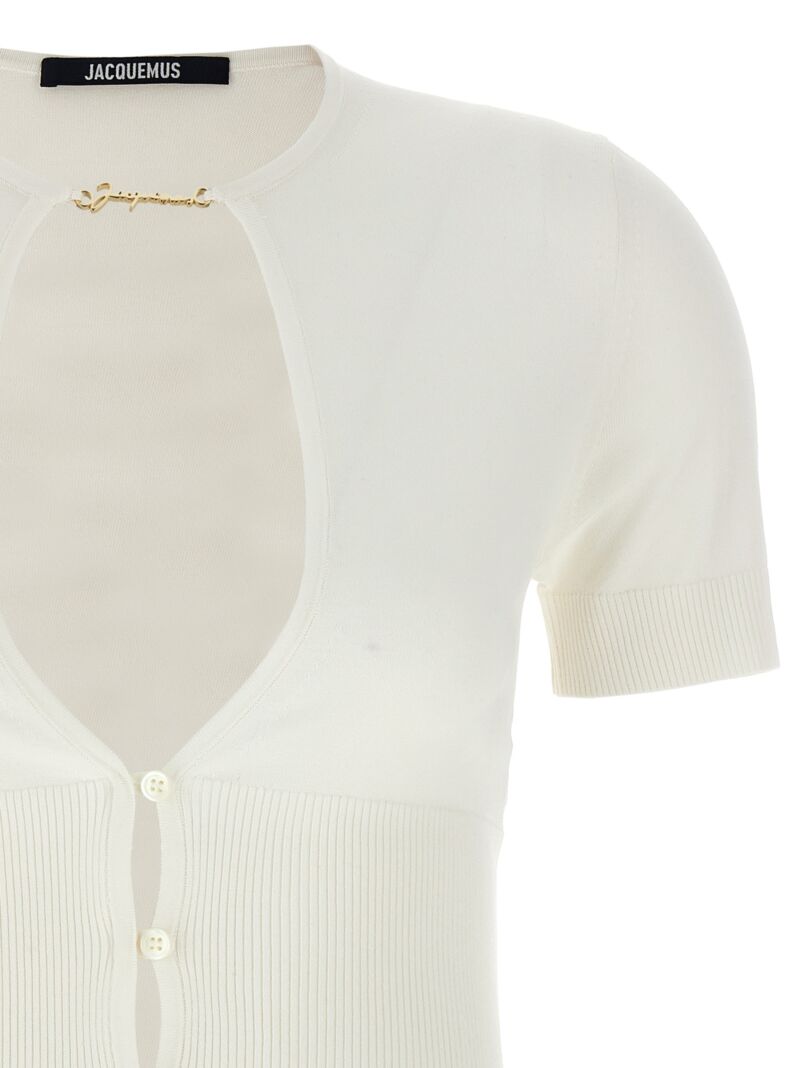 'Le Haut Pralu MC' sweater Woman JACQUEMUS White