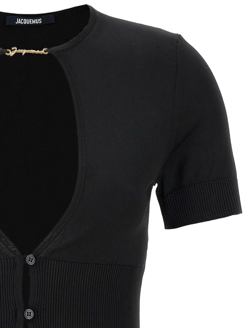 'Le Haut Pralu MC' sweater Woman JACQUEMUS Black