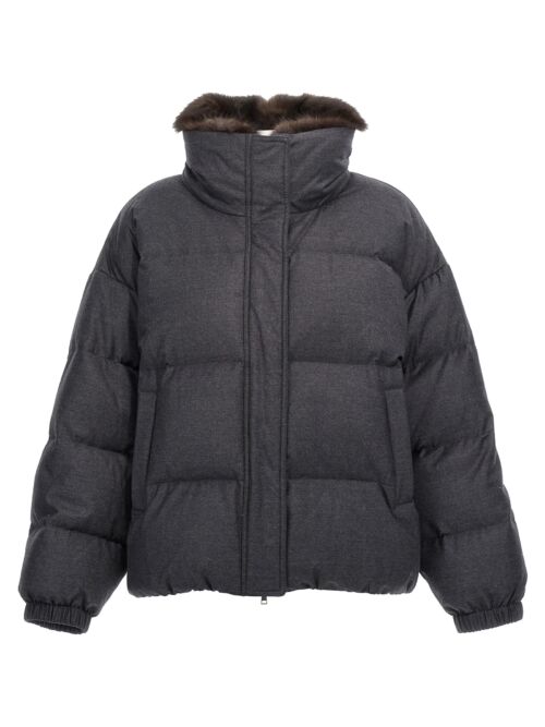 'Doudoune' down jacket YVES SALOMON Gray