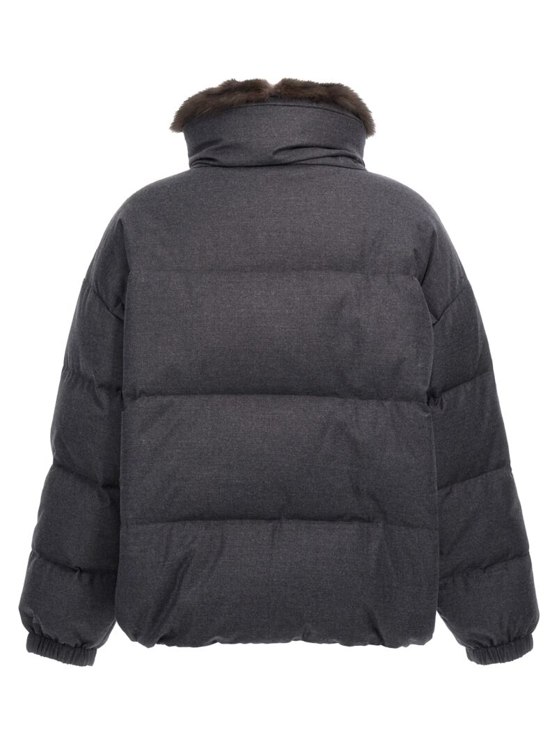 'Doudoune' down jacket Woman YVES SALOMON Gray