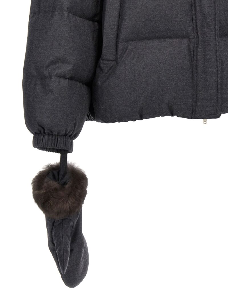 'Doudoune' down jacket Fall Winter 2024/2025 YVES SALOMON Gray