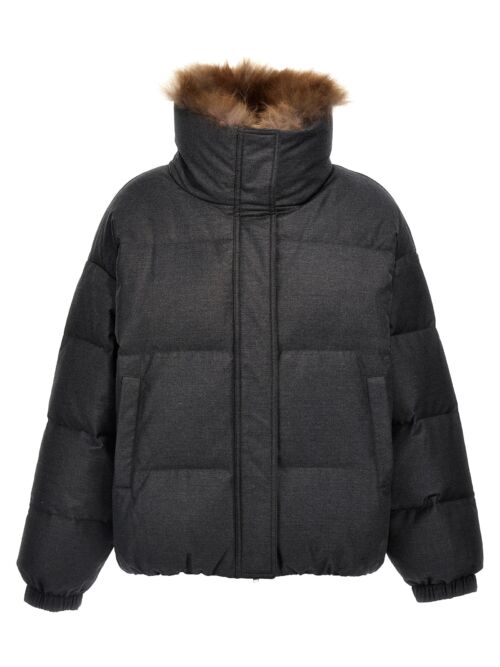 'Doudoune' down jacket YVES SALOMON Gray