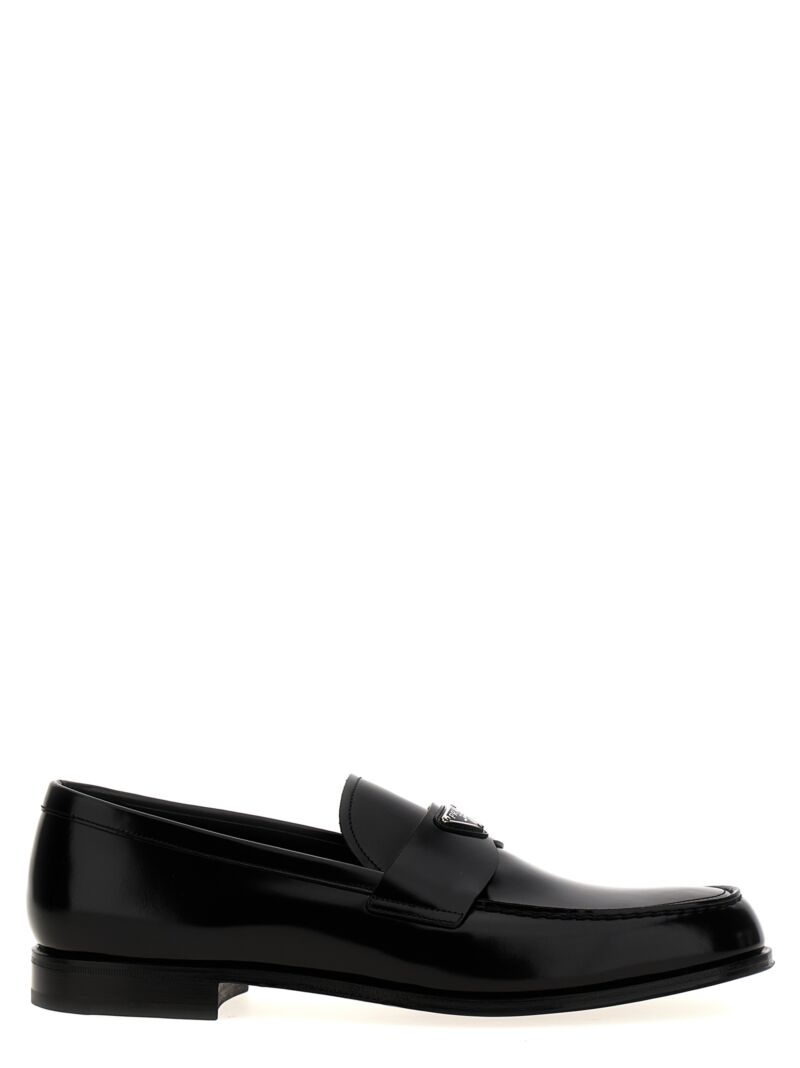 Logo loafers PRADA Black