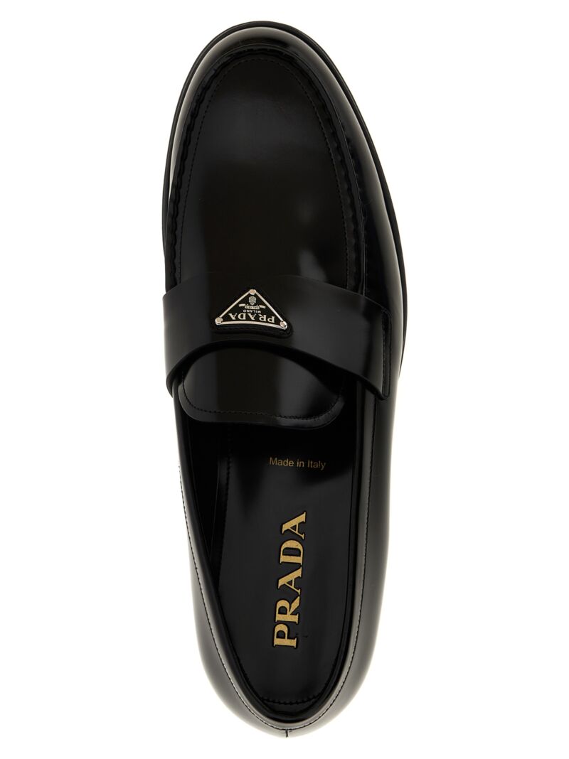 Logo loafers 100% calf leather (Bos Taurus) PRADA Black