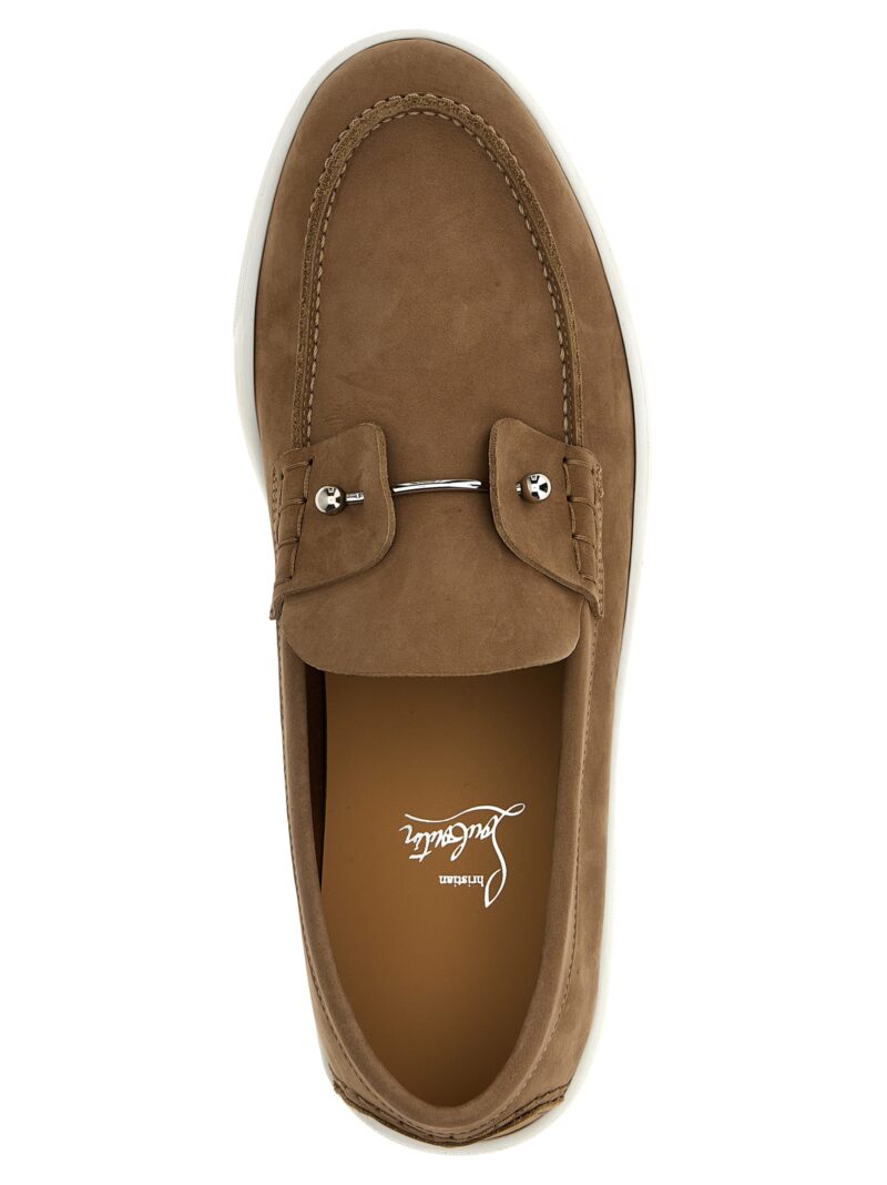 'Chamberliboat Flat' loafers 100% calfskin leather (Bos Taurus) CHRISTIAN LOUBOUTIN Beige