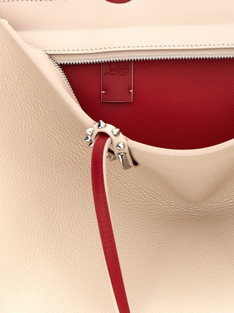 'Cabata N/S' shopping bag 75% calfskin leather 25% TPU CHRISTIAN LOUBOUTIN White