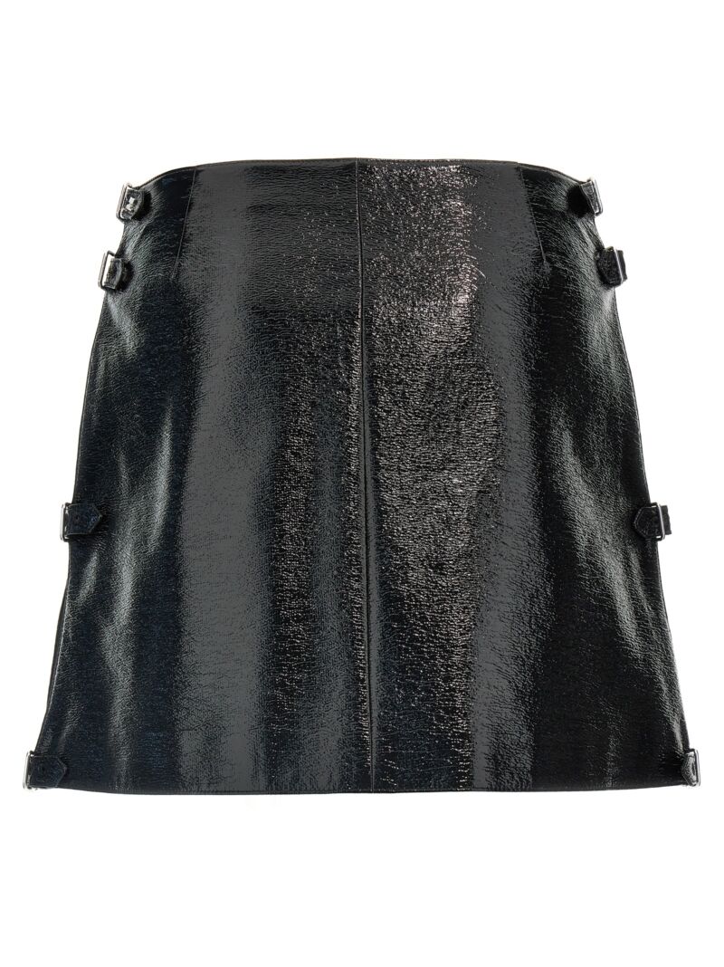 'Mini Multi Sangle Vinyl' skirt 324CJU187VY00159999 COURREGES Black