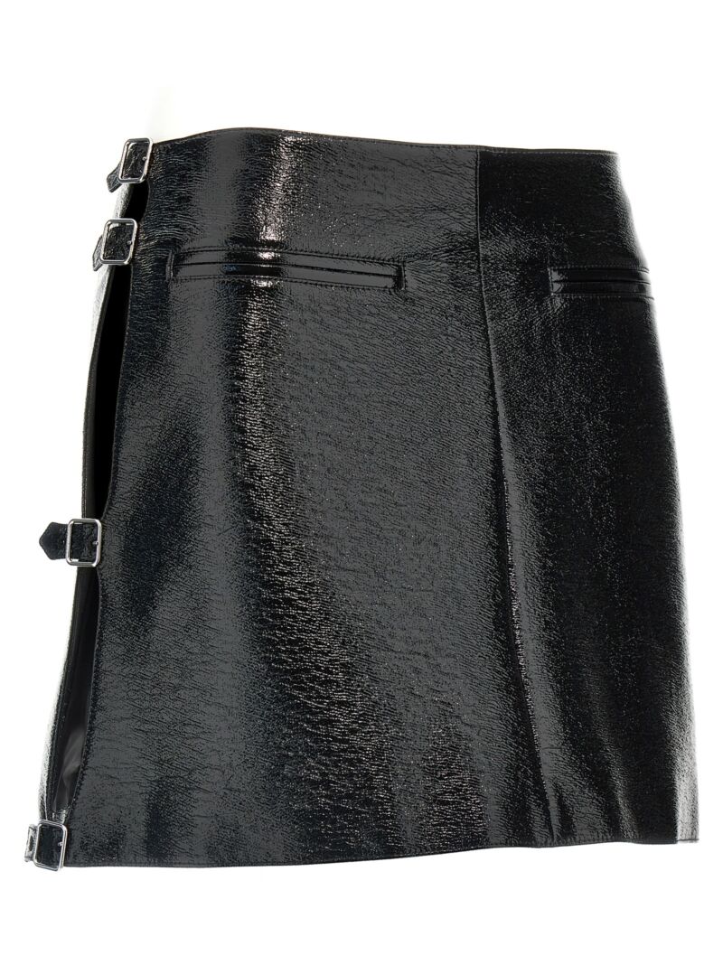 'Mini Multi Sangle Vinyl' skirt Woman COURREGES Black