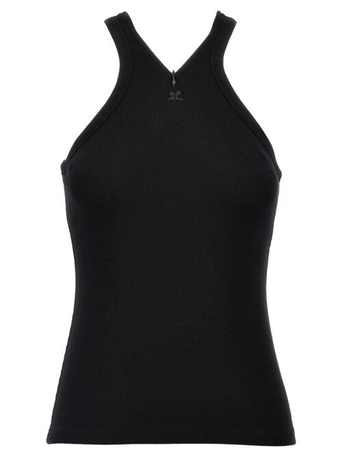 'Criss Cross 90's' tank top COURREGES Black