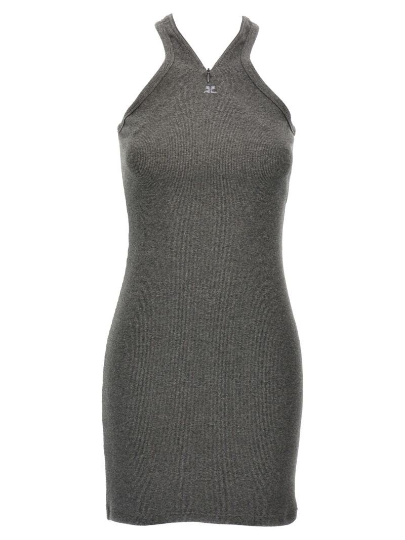 'Criss Cross 90's Mini' dress COURREGES Gray