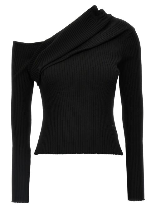 'Twist Rib Knit' sweater COURREGES Black