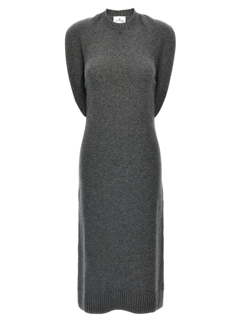 'Over The Shoulder Drapè' dress COURREGES Gray