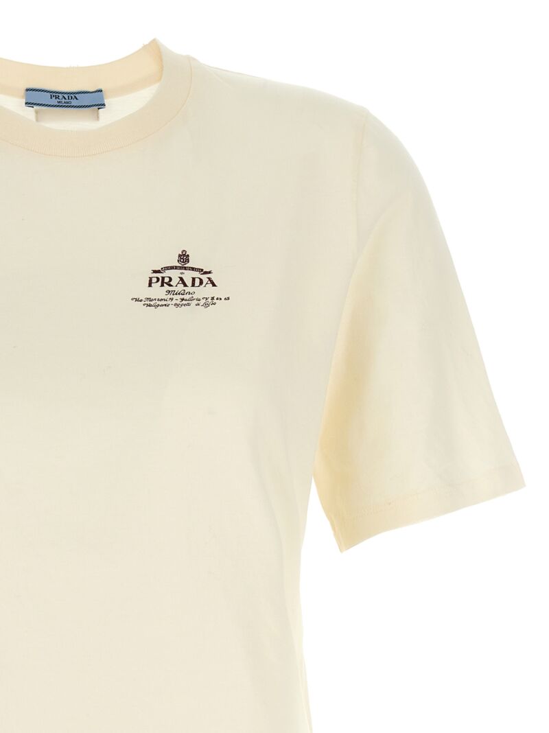 Cropped t-shirt Woman PRADA White